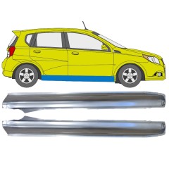 Visas slenkstis už Chevrolet Aveo 2006-2011 / Kairė + Dešinė / HATCHBACK / Rinkinys 14557