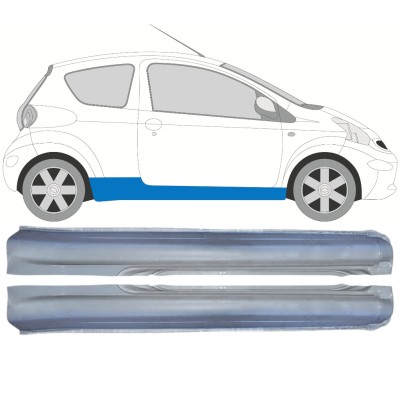 Visas slenkstis už Toyota Aygo 2005-2012 / Kairė + Dešinė / Rinkinys 14560