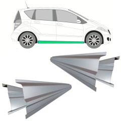 Slenkstis vidinė + išorinė dalis už Mercedes A-Class W169 2004-2012 / Kairė + Dešinė / Rinkinys 11157