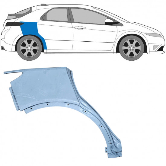 Galinė arka už Honda Civic 2005-2011 / Dešinė 6634