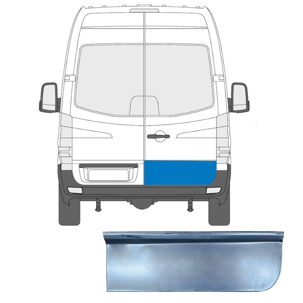 Galinių Durų Žema Dalis Už Mercedes Sprinter 2006- / Dešinė 6788