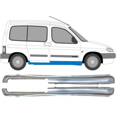Slenkstis, apatinė už Peugeot Partner 1996- / Kairė + Dešinė / Rinkinys 9538