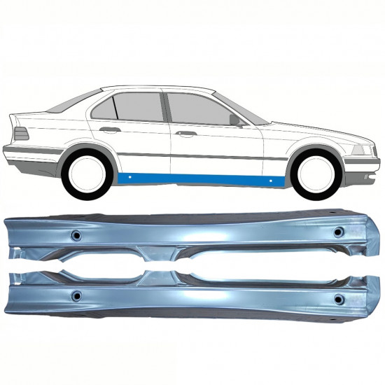 Visas slenkstis už BMW 3 E36 1990-2000 / Kairė + Dešinė / Rinkinys 10856