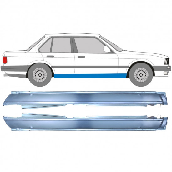 Visas slenkstis už BMW 3 E30 1982-1993 / Kairė + Dešinė / Rinkinys 5134