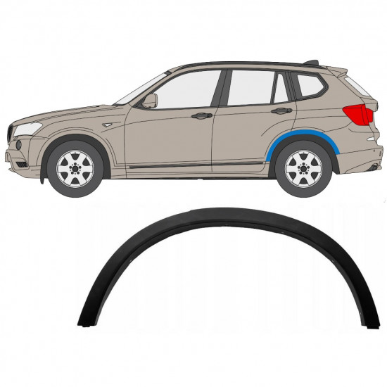 Sparno juosta galinio sparno už BMW X3 2010-2014 / Kairė 7651