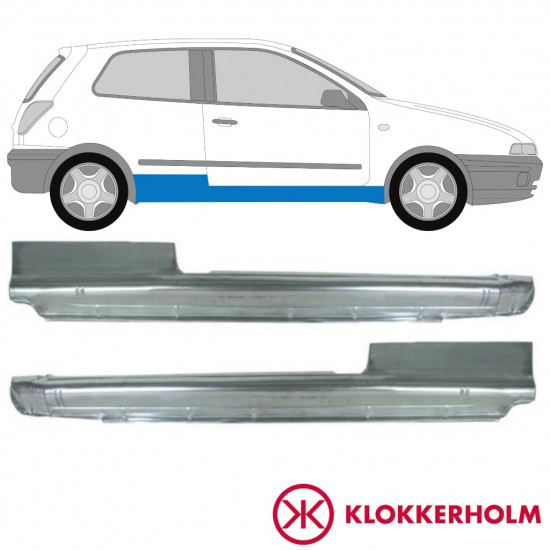 Slenkstis, apatinė už Fiat Bravo 1995-2001 / Kairė + Dešinė / Rinkinys 10987