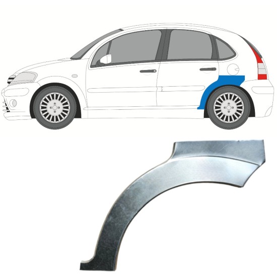 Galinė arka už Citroen C3 2002-2010 / Kairė 14768