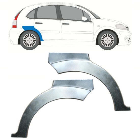 Galinė arka už Citroen C3 2002-2010 / Kairė + Dešinė / Rinkinys 14769