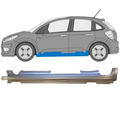 Visas slenkstis už Citroen C3 2009-2016 / Kairė 14636