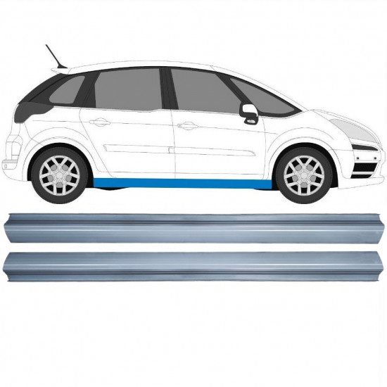 Slenkstis, apatinė už Citroen C4 Picasso 2006-2013 / Rinkinys 11915