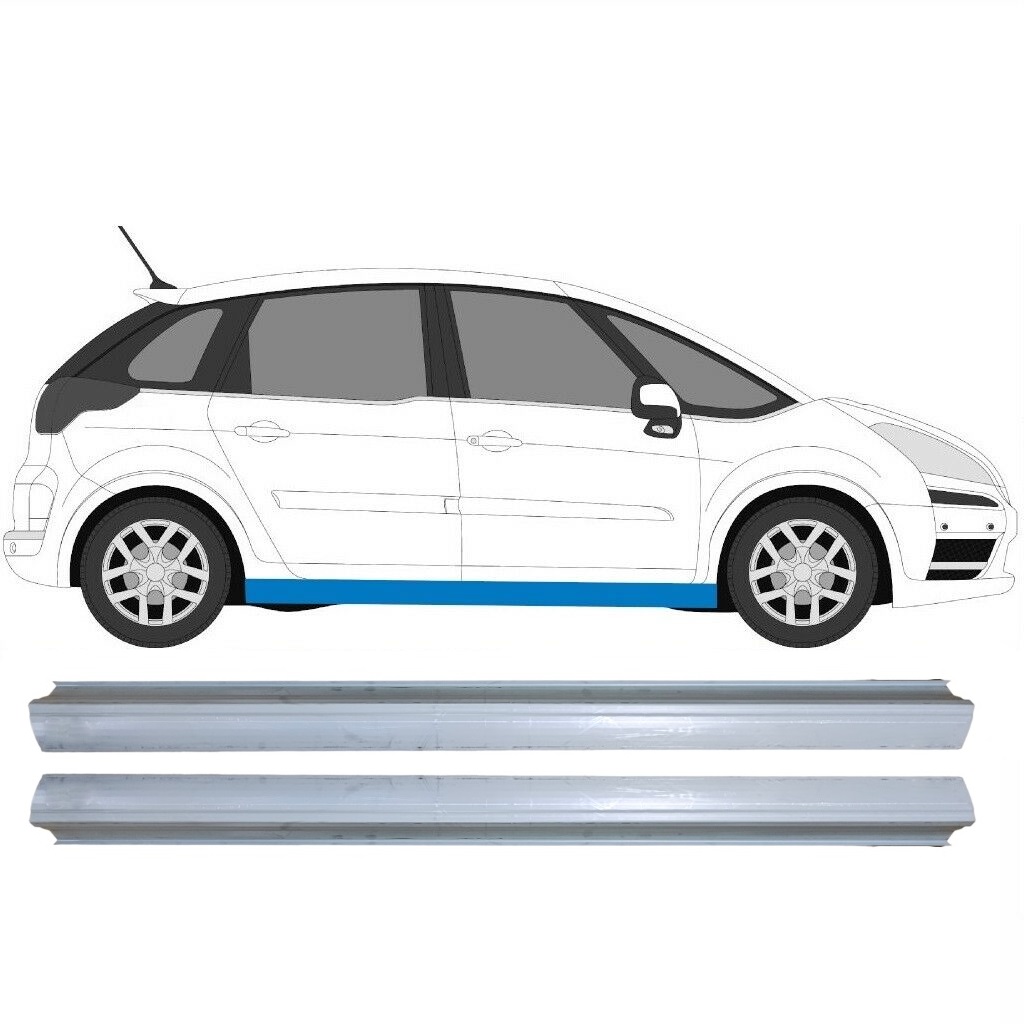 Slenkstis, Apatinė Už Citroen C4 Picasso 2006-2013 / Kairė + Dešinė / Rinkinys 6447