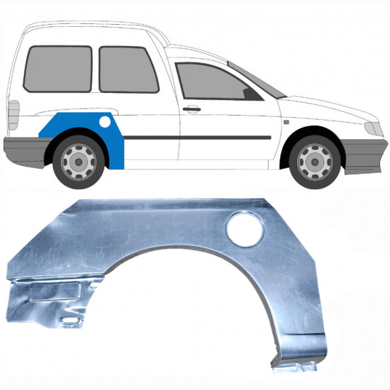 Galinė arka už VW Caddy Seat Inca 1995-2004 / Dešinė 6186