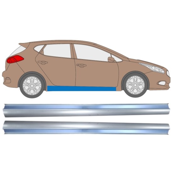 Slenkstis, apatinė už Kia Ceed 2012-2018 / Kairė + Dešinė / Rinkinys 14870