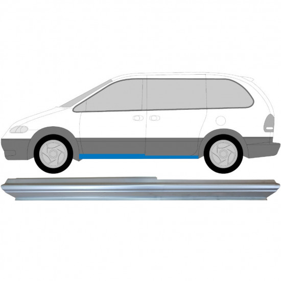 Slenkstis, apatinė už Chrysler Voyager Dodge Caravan 1996-2001 / Kairė 6432