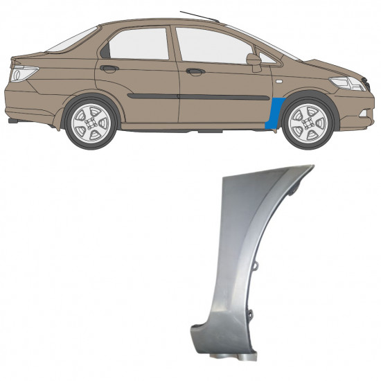 Sparno apatinė dalis už Honda City 2002-2008 / Dešinė 7673