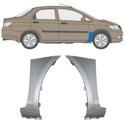 Sparno apatinė dalis už Honda City 2002-2008 / Kairė + Dešinė / Rinkinys 10047