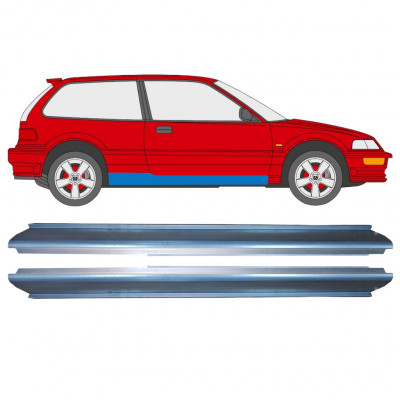 Slenkstis, apatinė už Honda Civic 1987-1991 / Kairė + Dešinė / Rinkinys 10331