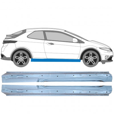 Slenkstis, apatinė už Honda Civic 2005-2011 / Kairė + Dešinė / Rinkinys 10093