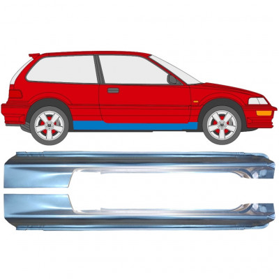 Visas slenkstis už Honda Civic 1987-1991 / Kairė + Dešinė / Rinkinys 9537