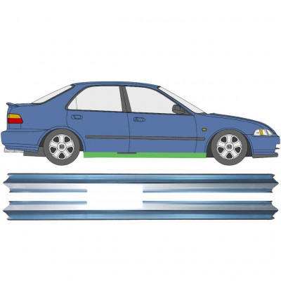 Slenkstis, apatinė už Honda Civic 1991-1995 / Kairė + Dešinė / Rinkinys 10559