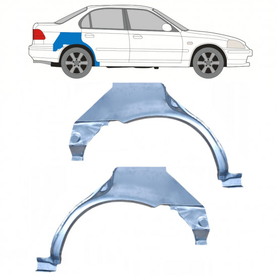 Galinė arka už Honda Civic 1995-2001 / Kairė + Dešinė / Rinkinys 9801