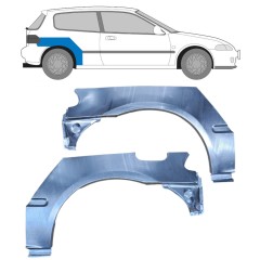 Galinė arka už Honda Civic 1991-1995 / Kairė + Dešinė / Rinkinys 10424