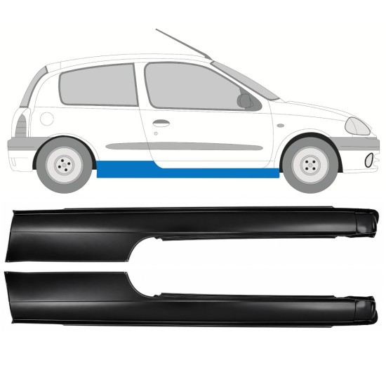 Visas slenkstis už Renault Clio II 1998-2012 / Rinkinys 17164