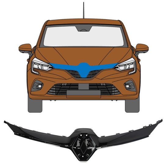 Grotelių juostelė už Renault Clio V 2019- 16235