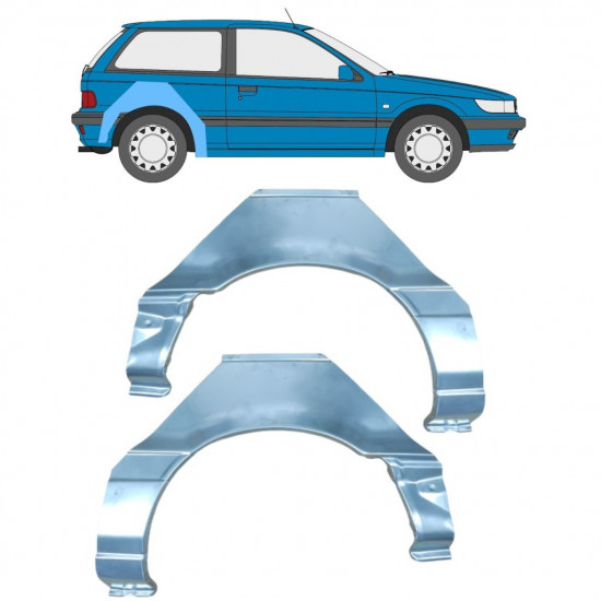 Galinė arka už Mitsubishi Colt 1988-1992 / Kairė + Dešinė / Rinkinys 11017