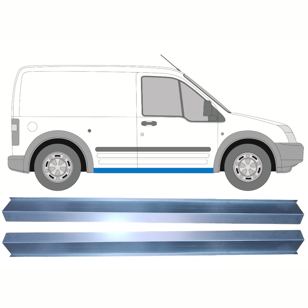 Slenkstis, Apatinė Už Ford Transit Connect 2003-2009 / Swb / Kairė = Dešinė (Simetriška) / Rinkinys 10270