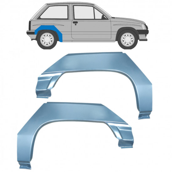 Galinė arka už Opel Corsa A 1982-1993 / Kairė + Dešinė / Rinkinys 9794