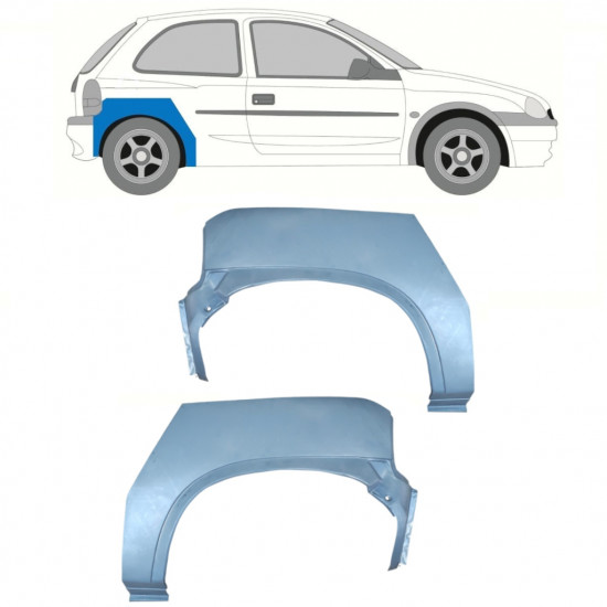 Galinė arka už Opel Corsa B 1993-2001 / Kairė + Dešinė / Rinkinys 10416