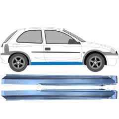 Visas slenkstis už Opel Corsa B 1993-2001 / Kairė + Dešinė / Rinkinys 9673