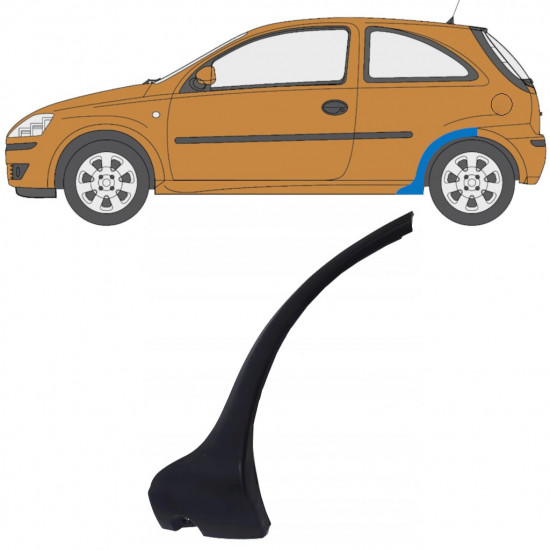 Sparno juosta galinio sparno už Opel Corsa 2003-2010 / Kairė 11706