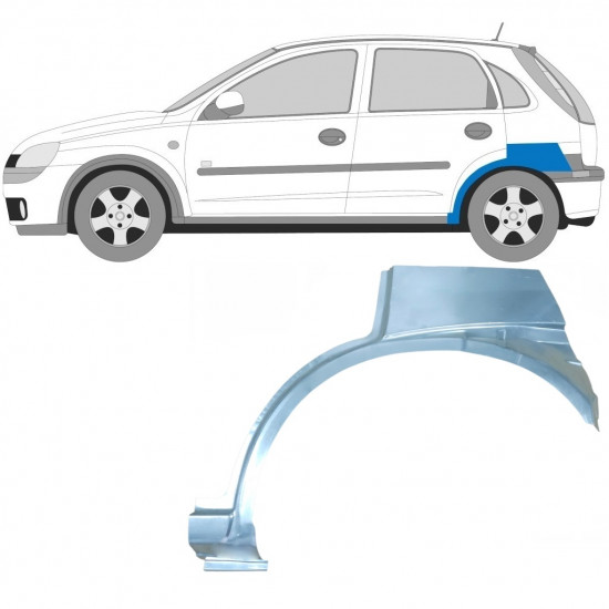 Galinė arka už Opel Corsa 2000-2010 / Kairė 6886