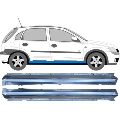 Visas slenkstis už Opel Corsa C 2000-2010 / Kairė + Dešinė / Rinkinys 9273