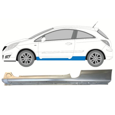 Visas slenkstis už Opel Corsa D 2006-2015 / Kairė / HATCHBACK 14573