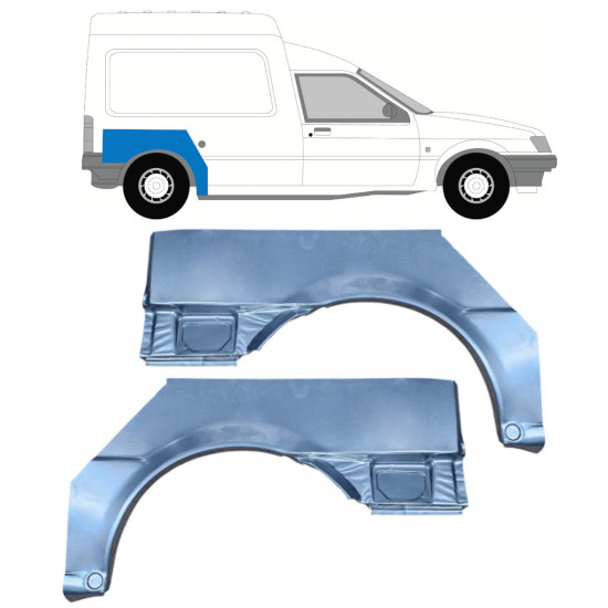 Galinė arka už Ford Courier 1989-1995 / Kairė + Dešinė / Rinkinys 10255