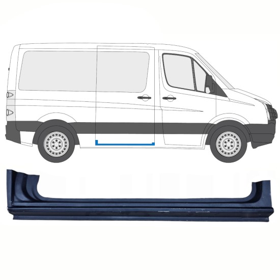 Slenkstis apatinė durų slankiojančių už Volkswagen Crafter 2005-2017 / Dešinė 13893