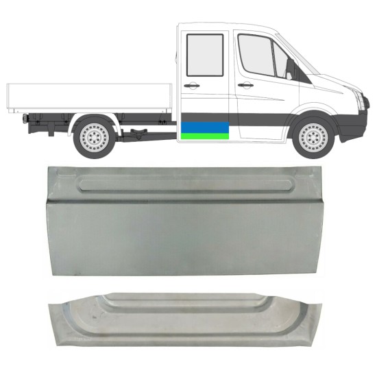 Galinių durų dalis už Volkswagen Crafter 2005-2017 / Kairė = Dešinė (simetriška) / Rinkinys 14126