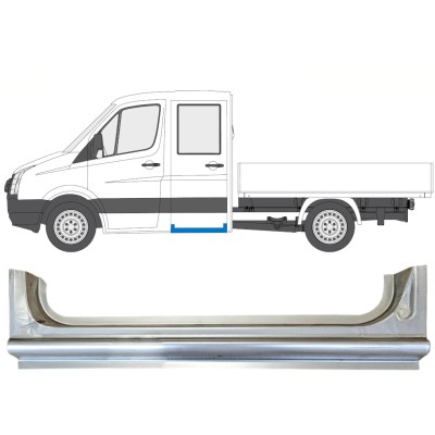 Slenkstis galinė dalis už Volkswagen Crafter 2005-2017 / Kairė 15519