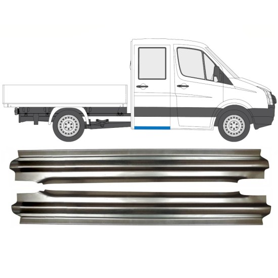 Slenkstis galinė dalis už Volkswagen Crafter 2005-2017 / Kairė + Dešinė / Rinkinys 15516