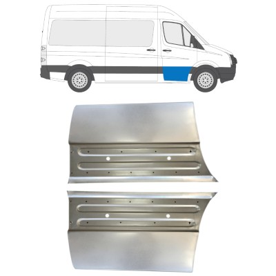 Priekinių durų skarda už Volkswagen Crafter 2005-2017 / Kairė + Dešinė / Rinkinys 15496