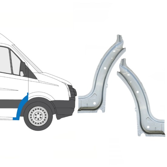 Priekinė arka vidinė už Volkswagen Crafter 2005-2017 / Kairė + Dešinė / Rinkinys 15500