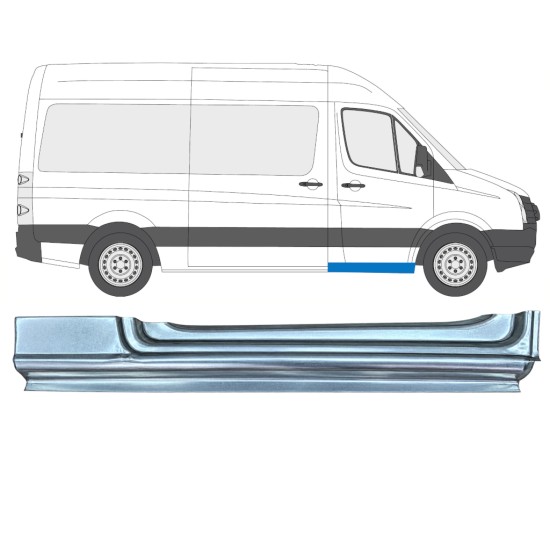 Slenkstis apatinė durų priekinių už Volkswagen Crafter 2005-2017 / Dešinė 17271
