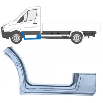 Sparno dalis su slenksčiu už Volkswagen Crafter 2005-2017 / Kairė 13839