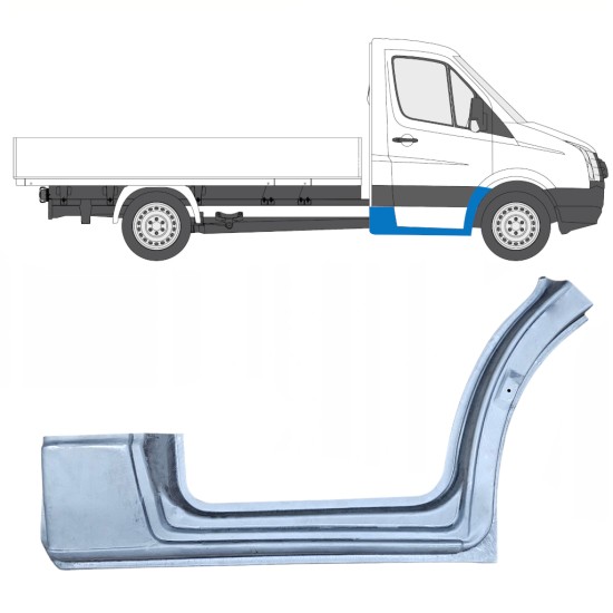 Sparno dalis su slenksčiu už Volkswagen Crafter 2005-2017 / Dešinė 13838