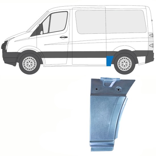 Galinė arka už Volkswagen Crafter 2005-2017 / Kairė 13940