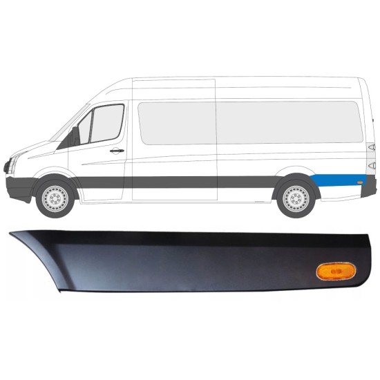 Sparno juosta galinio sparno už rato su lempa už Volkswagen Crafter 2005-2017 / Kairė / Rinkinys 13996