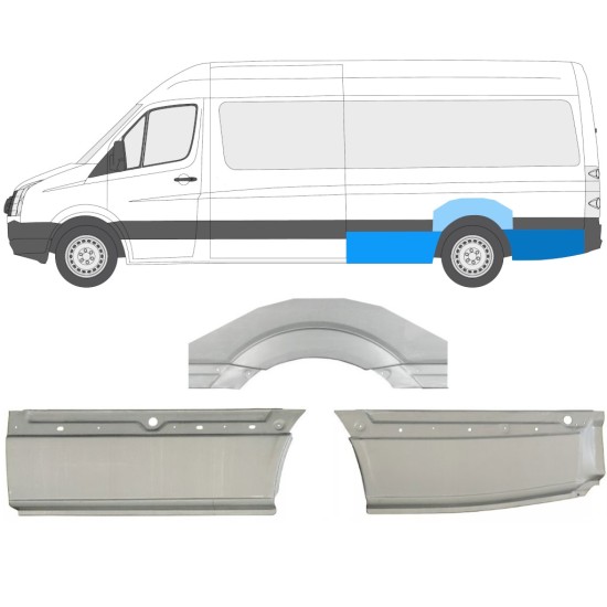 Galinė arka už Volkswagen Crafter 2005-2017 / Kairė / Rinkinys 13944